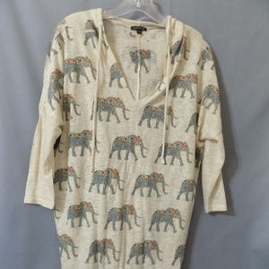 tunic with hood elephant design